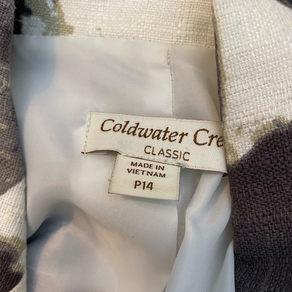 Coldwater Creek Linen Blend Shirred Sleeve Blazer - Picture 10 of 11